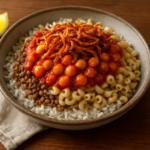 easy egyptian koshari recipe: Hearty Lentil and Rice Street Food for Family Meals