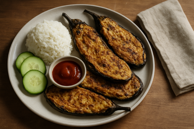 Quick easy filipino tortang talong recipe for Weeknight Dinner