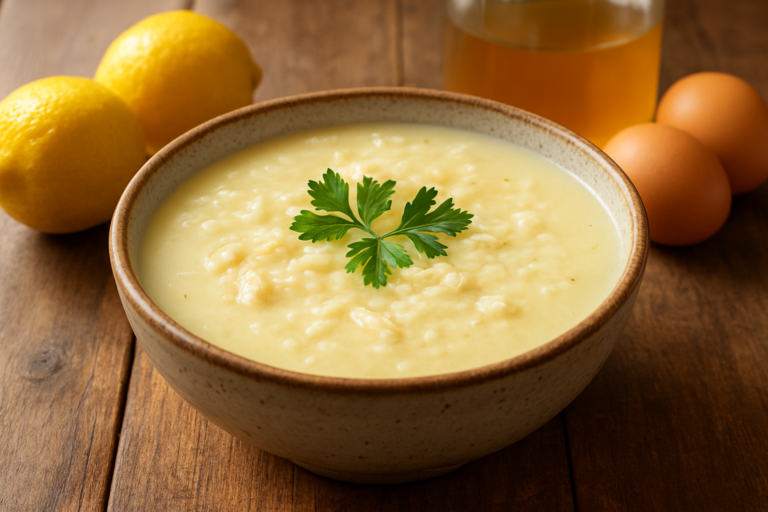 Simple Greek Avgolemono Soup for Beginner Cooks