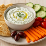 easy greek tzatziki sauce recipe: Simple Pita Bread Snack