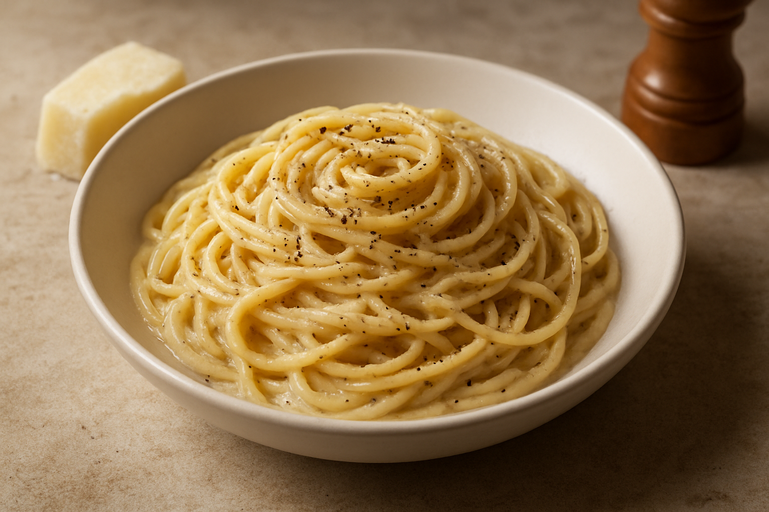 easy italian cacio e pepe recipe: Simple Pasta with Cheese and Black Pepper for Dinner