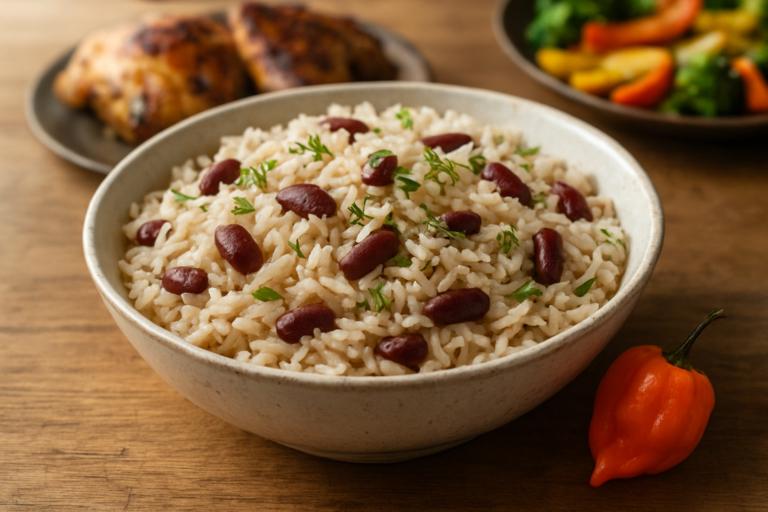 Easy Jamaican Rice and Peas Recipe with Coconut Milk for Family Dinner