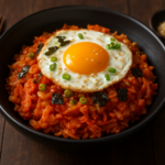 easy korean kimchi fried rice recipe: Simple Kimchi Bokkeumbap with Egg
