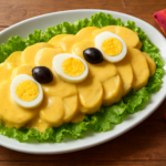 Easy Peruvian papa a la Huancaína recipe with creamy cheese sauce
