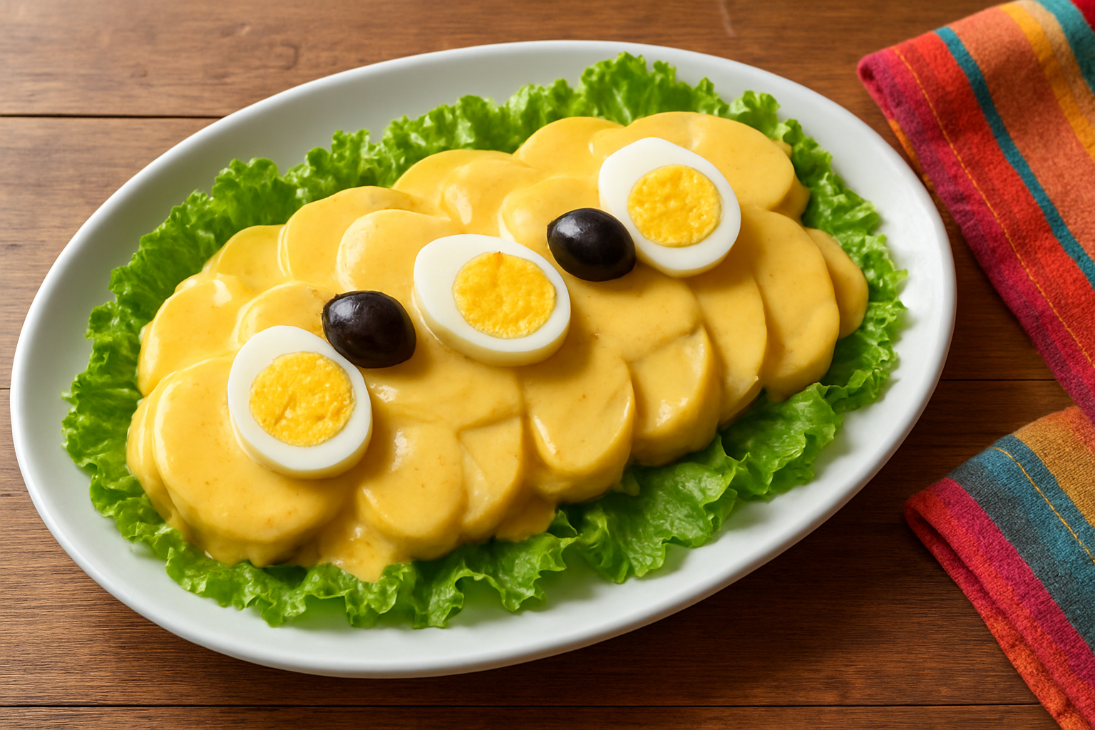 Easy Peruvian papa a la Huancaína recipe with creamy cheese sauce