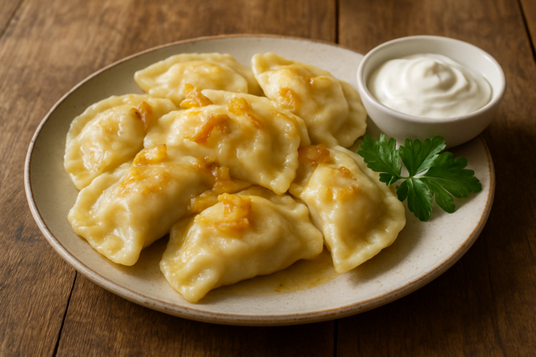 Simple Polish Pierogi with Potato and Cheese Filling for Beginners