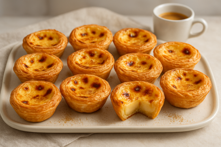 easy portuguese pasteis de nata recipe: Quick Custard Tarts