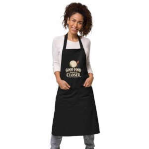 Organic Cotton Cooking Apron – Good Food Brings Us Closer