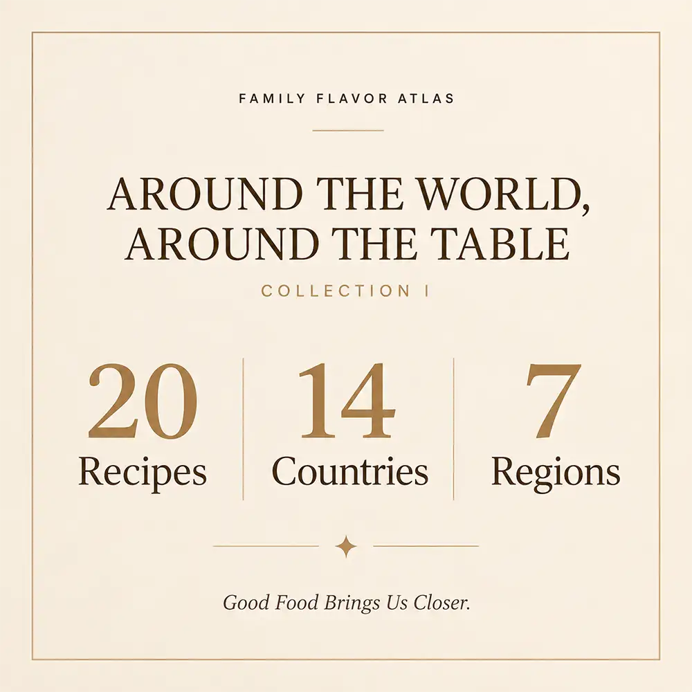 14 countries in the Family Flavor Atlas Collection I digital cookbook