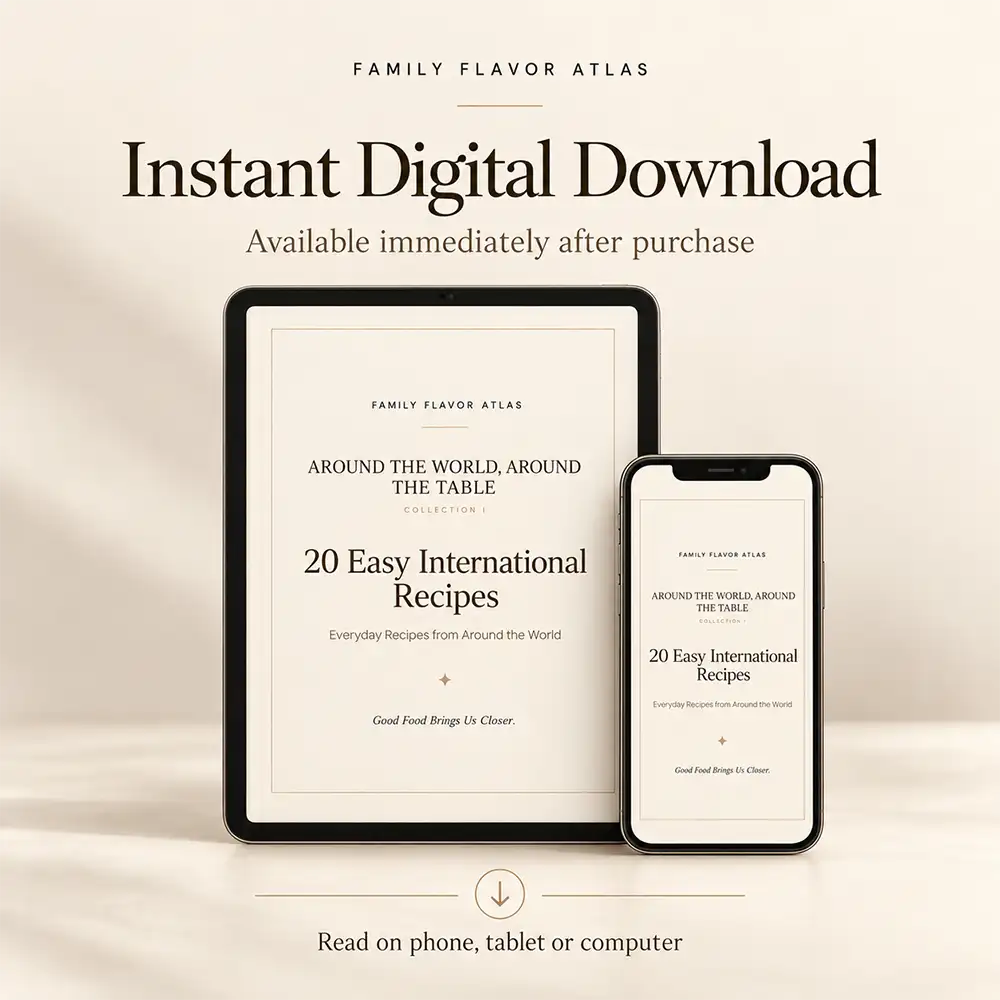 20 Easy Global Recipes Instant Digital Download