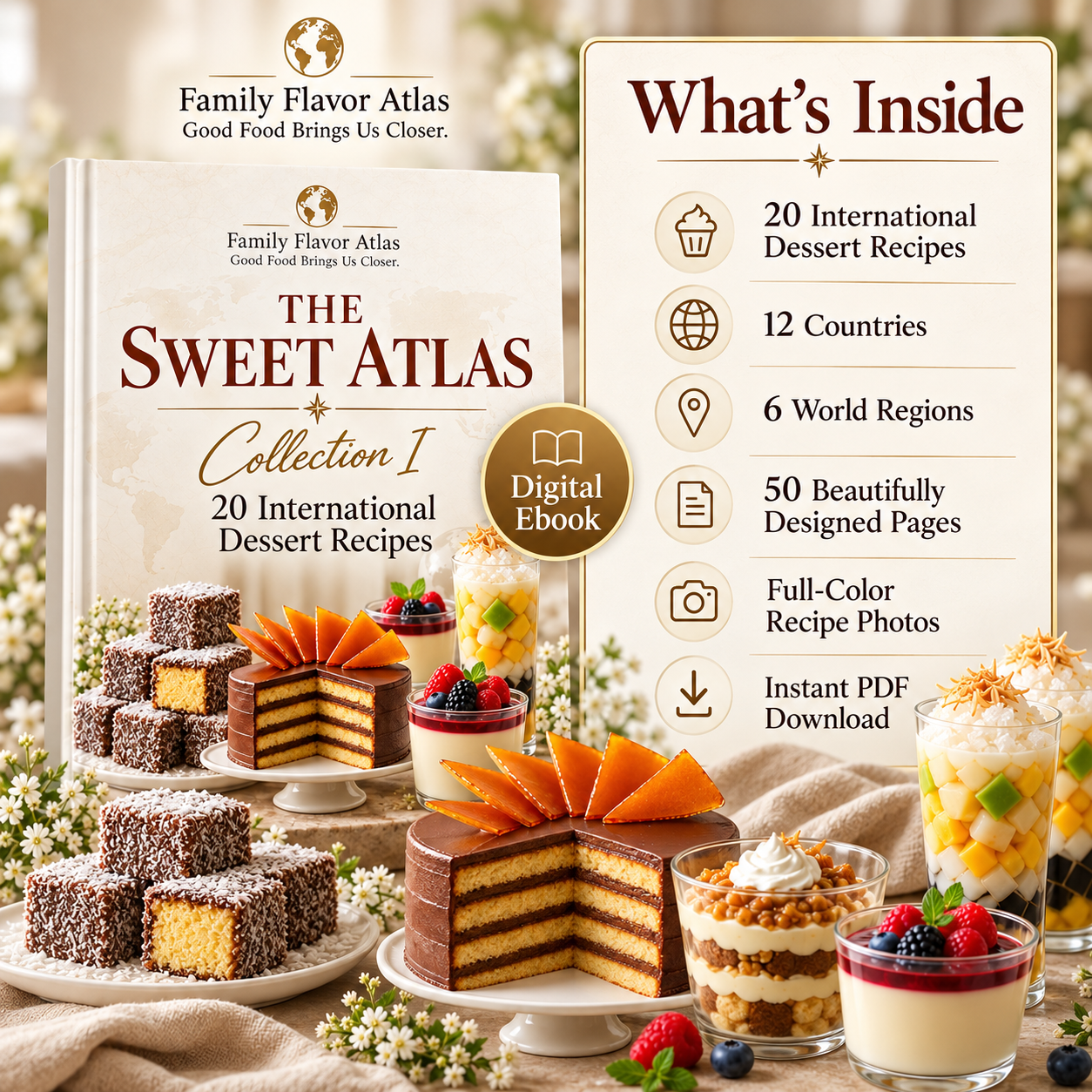 The Sweet Atlas: 20 International Dessert Recipes – Collection I - Image 2