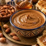 Moroccan amlou recipe with almonds argan oil honey and Moroccan bread