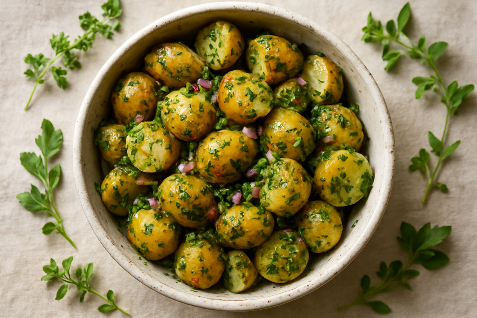 Easy Argentine Chimichurri Potato Salad Recipe for Family Lunch