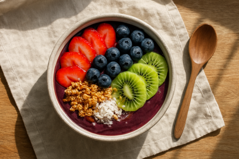 Easy Brazilian Açaí Bowl Recipe with Fresh Fruit