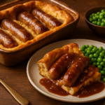 Easy British Toad in the Hole Recipe with Sausage and Onion Gravy