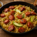 Easy German Sauerkraut Sausage Skillet Recipe for a Hearty Family Dinner