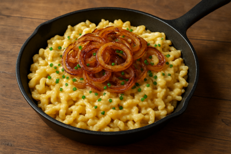 easy german spaetzle cheese recipe for a Comforting Family Dinner