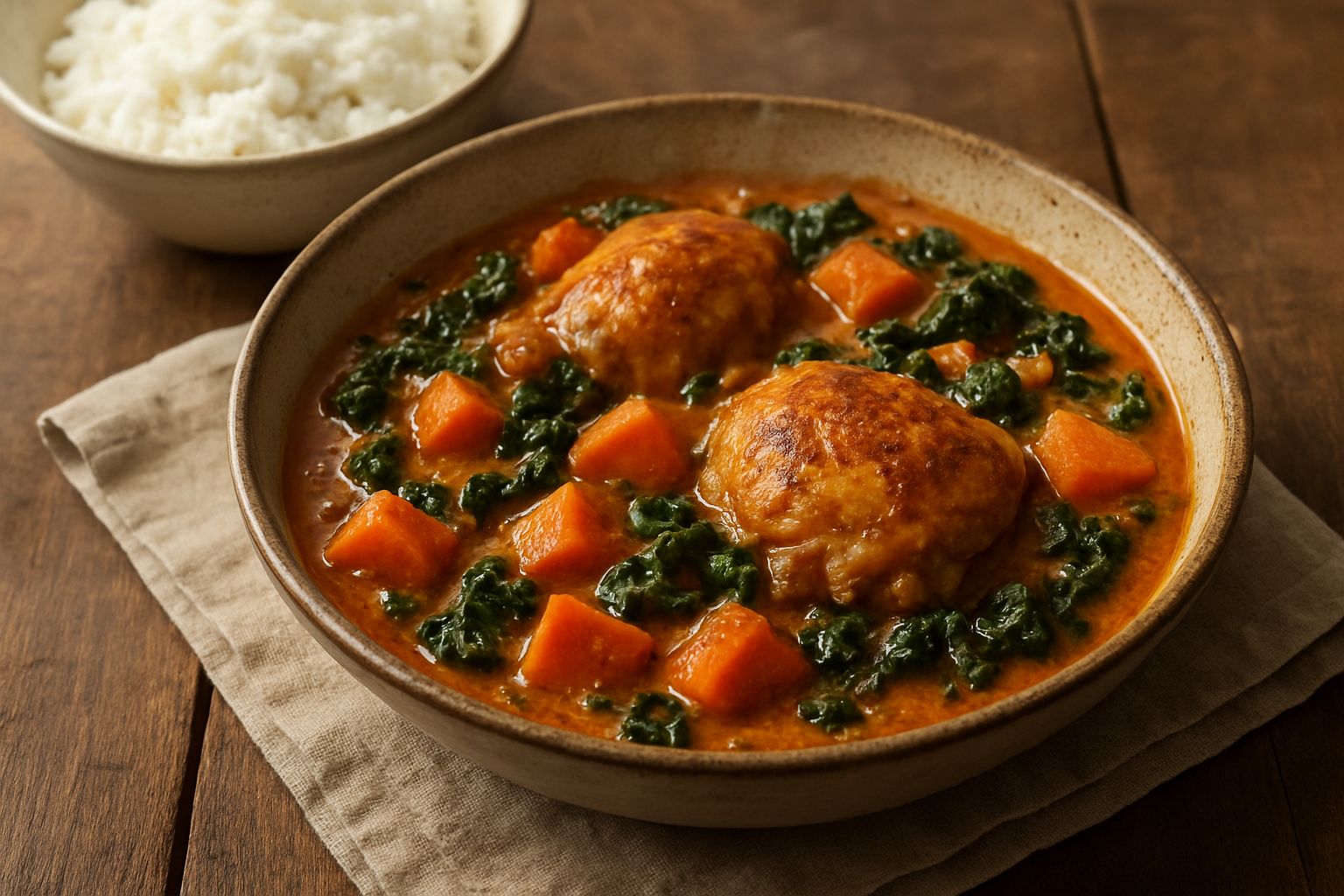 easy ghanaian groundnut stew recipe with Chicken for Family Dinner