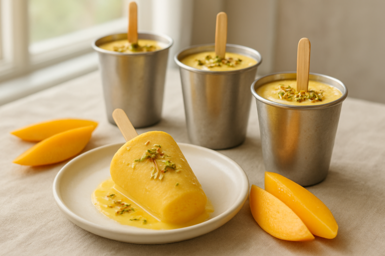 easy indian mango kulfi recipe: Quick Frozen Dessert for Family Treats
