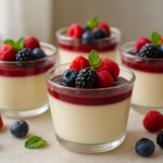 Easy Italian Panna Cotta Recipe with Fresh Berry Sauce for Beginners