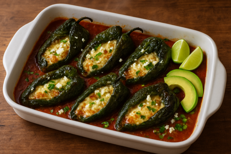 Easy Mexican Chiles Rellenos Recipe with a Quick Cheese Filling