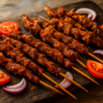 Easy Nigerian suya beef skewers recipe with grilled beef and suya spices