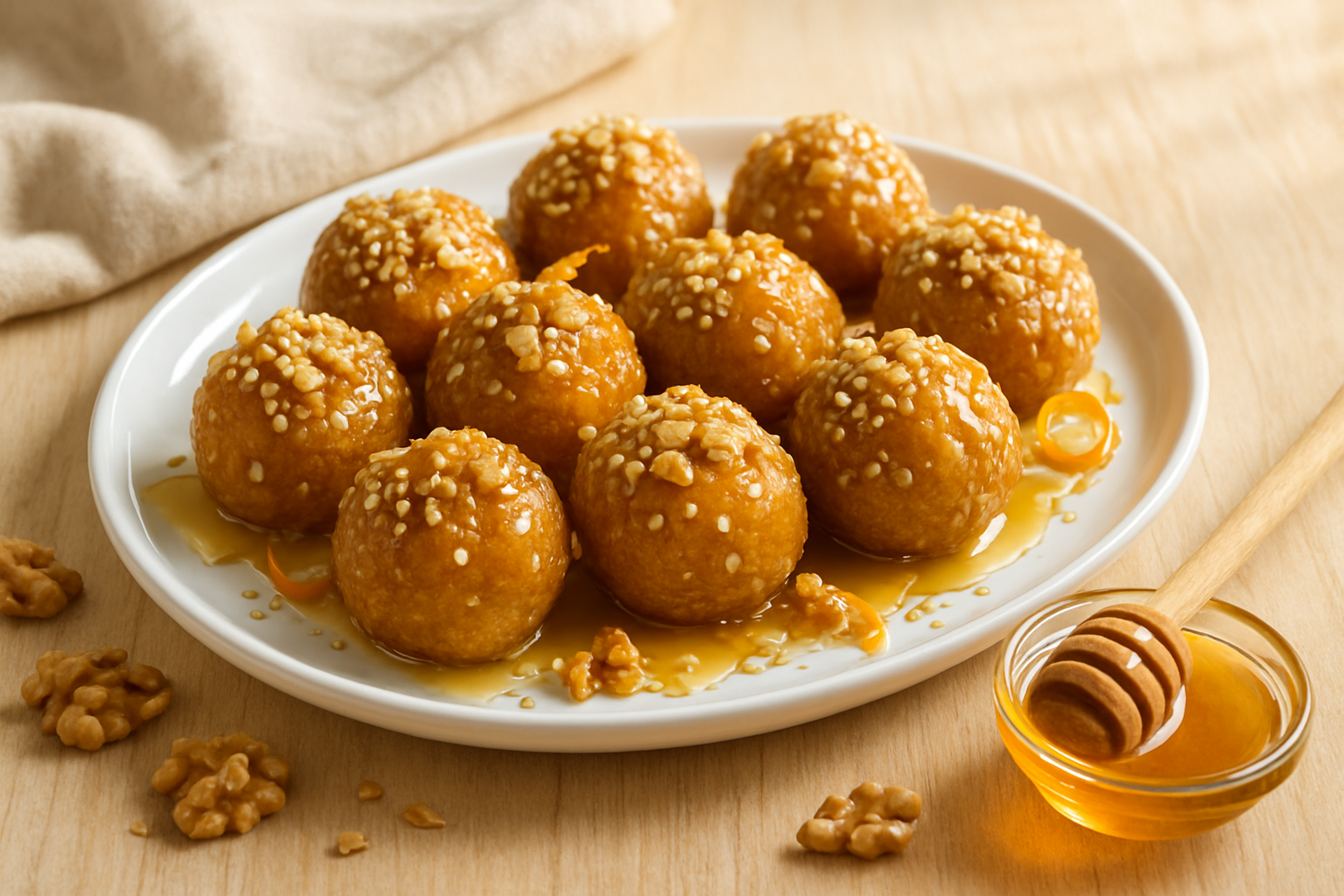 easy no bake greek loukoumades recipe: Honey Balls for Busy Families