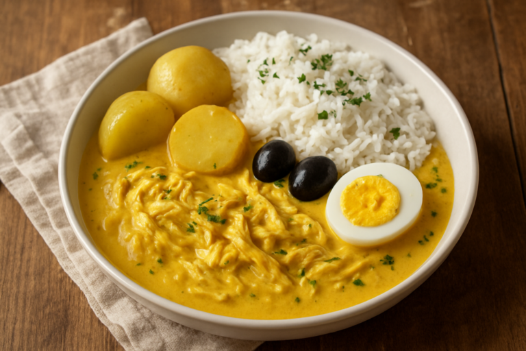 easy peruvian aji de gallina recipe: Creamy Mildly Spicy Chicken Stew