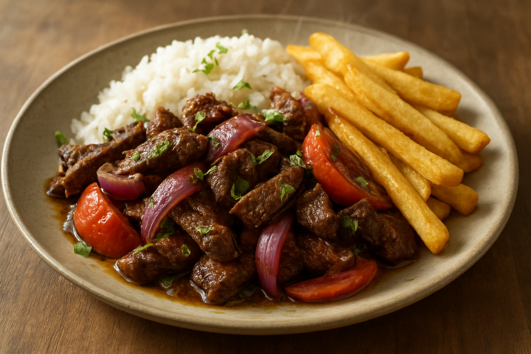 easy peruvian lomo saltado recipe: Quick Beef Stir-Fry with Rice