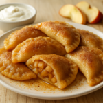 easy polish apple pierogi dessert recipe with Cinnamon Sugar