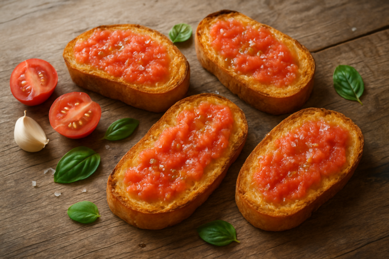 easy spanish pan con tomate recipe: Quick Tomato Bread for Family Lunch
