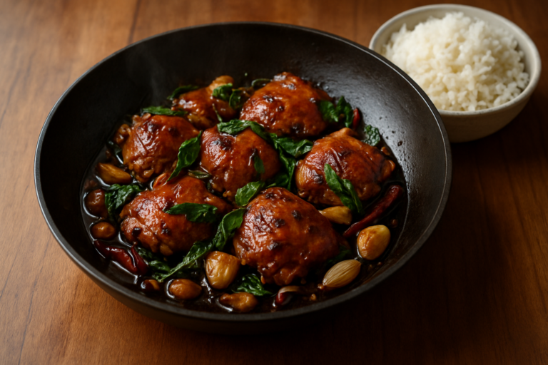 Easy Taiwanese Three Cup Chicken Recipe: Flavorful Stir-Fry for Family Dinner
