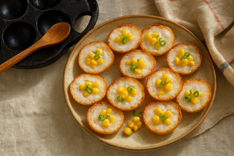 Easy Thai Khanom Krok Recipe: Coconut Rice Pancakes
