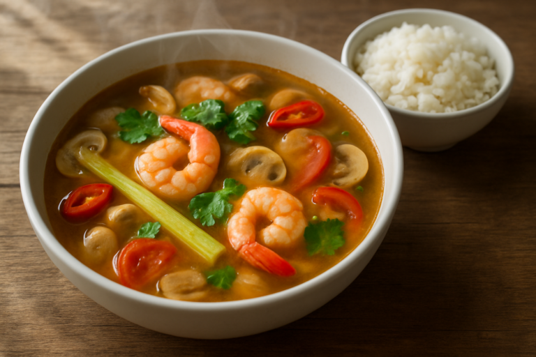 Easy Thai Tom Yum Soup Recipe with Shrimp for Busy Weeknight Dinner